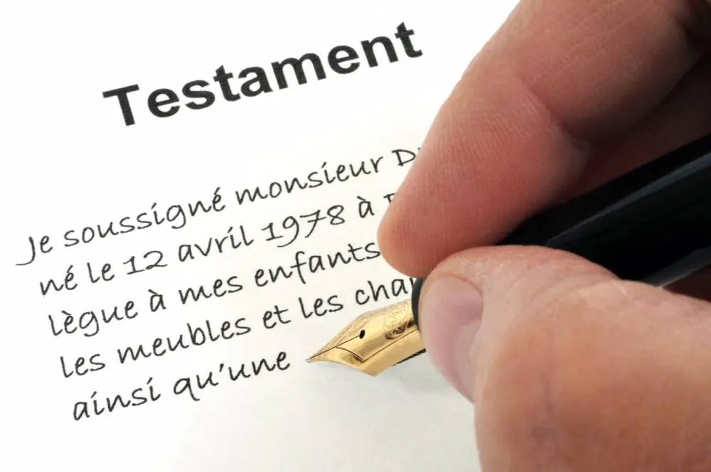 héritiers notaire testament